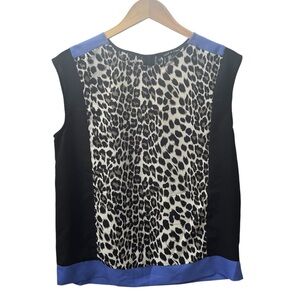 Violet & Claire Women’s animal print blouse top Size Small